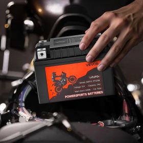 Motorcycle Battery 12V 2Ah YTX5L-BS High Performance Powersports Battery (Option: Black)