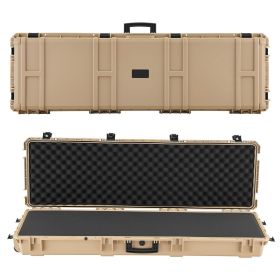 Hard Rifle Case, Lockable Rifle Case with Pre-cut Foams, 52 in Gun Storage with Wheels (Default: Default)