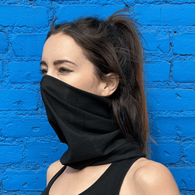 Neck Gaiter Face Mask (Color: Black)