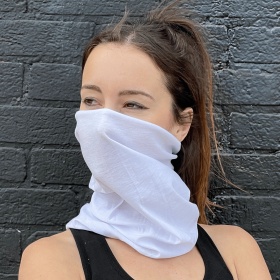 Neck Gaiter Face Mask (Color: White)
